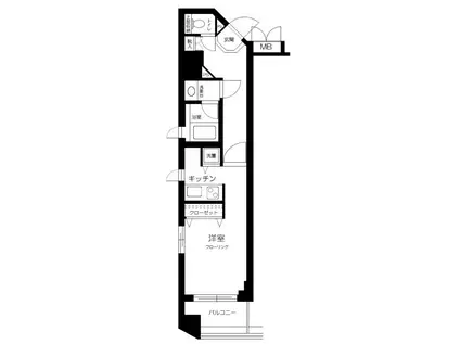 デュオスカーラ東日本橋(1K/10階)の間取り写真