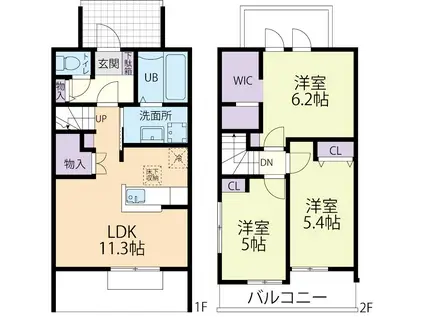 GRANDE  山越町(3LDK/1階)の間取り写真