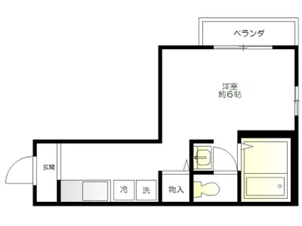 セレブ武蔵小金井(1K/2階)の間取り写真