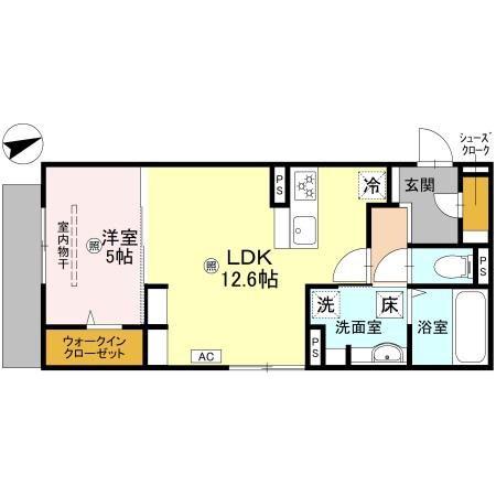 D-RESIDENCE上甲子園(1LDK/2階)の間取り写真