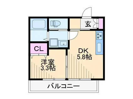 カーサフルヤ(1DK/3階)の間取り写真