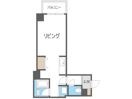 コート琴似(ワンルーム/5階)の間取り写真