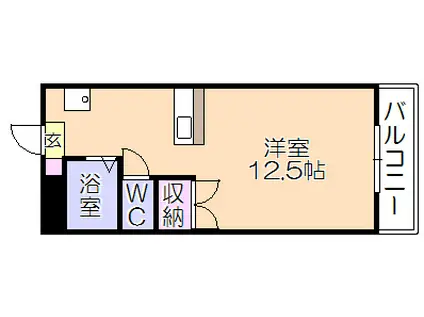 プランドゥ合川I(1K/3階)の間取り写真