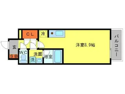 アーバネックス大阪城ウエスト(ワンルーム/7階)の間取り写真