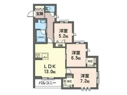 ソアヴィータ(3LDK/3階)の間取り写真