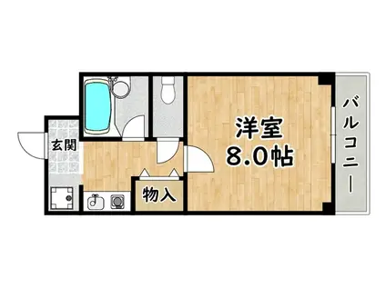 コンフォート姫里(1K/4階)の間取り写真