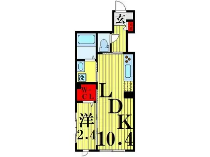 CAPREZIOSA(1LDK/1階)の間取り写真