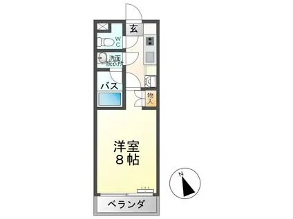 メゾン晩霞(1K/3階)の間取り写真