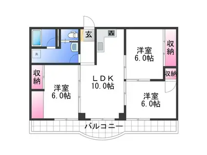サン・コーポ(3LDK/7階)の間取り写真
