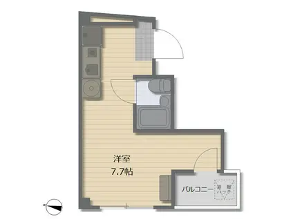 グランドスラム東高円寺(ワンルーム/2階)の間取り写真