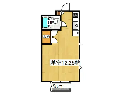 フラット所沢(ワンルーム/2階)の間取り写真