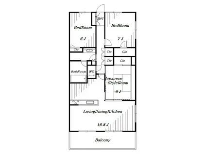 フェルモ千葉ミッドレジデンス(3LDK/12階)の間取り写真