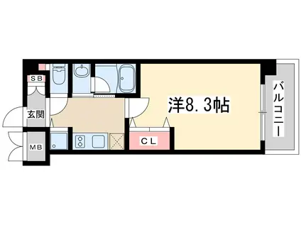 スプランディッド新大阪3(1K/6階)の間取り写真