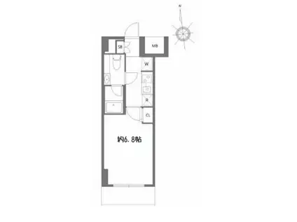 N-STAGE JR新白岡駅前(1K/5階)の間取り写真