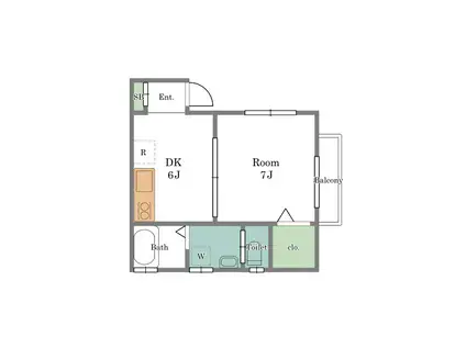 ステラハウス南雪谷(1DK/1階)の間取り写真