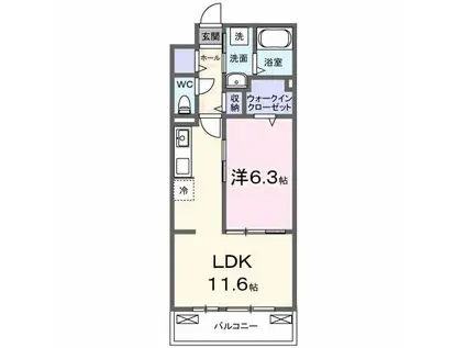 メゾン・ド・フロレゾン(1LDK/3階)の間取り写真