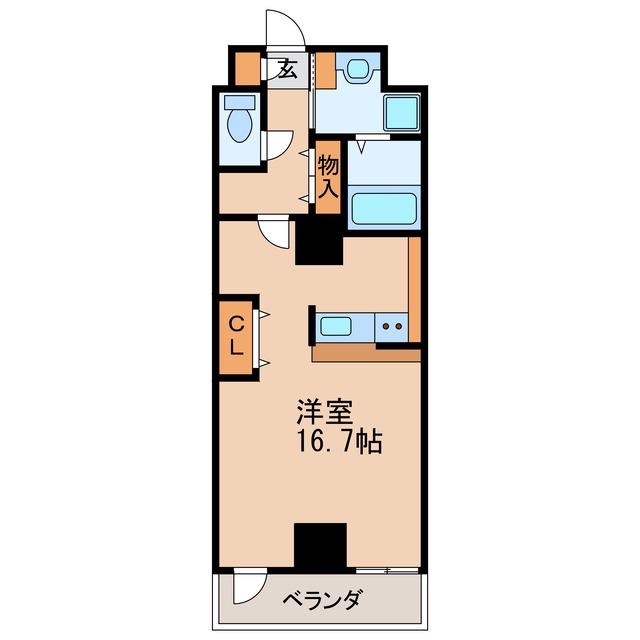 メゾンドール栄(ワンルーム/7階)の間取り写真