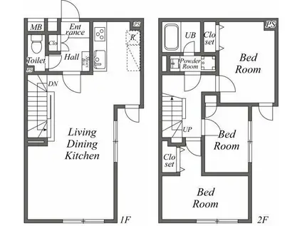 ユーレジデンス下北沢(3LDK/1階)の間取り写真