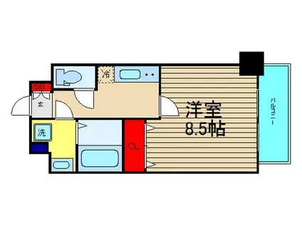 アドバンス難波レーヴ(1K/13階)の間取り写真