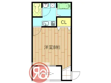 アバンス南市岡(1K/1階)の間取り写真