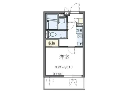 リッカティル(1K/3階)の間取り写真