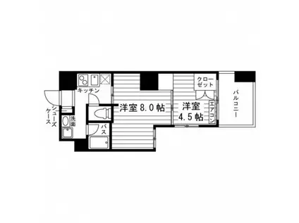 ARTIS仙台木町通(2K/8階)の間取り写真