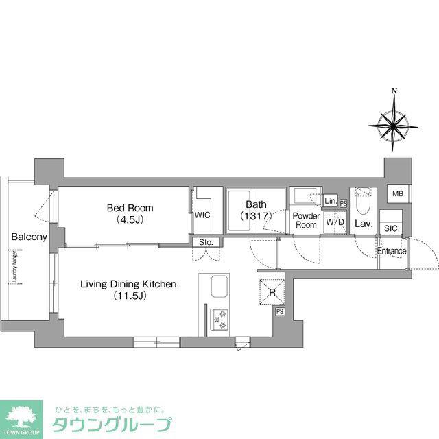 コンフォリア・リヴ永福町(1LDK/3階)の間取り写真