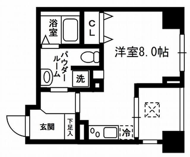 レジディア東日本橋(ワンルーム/3階)の間取り写真