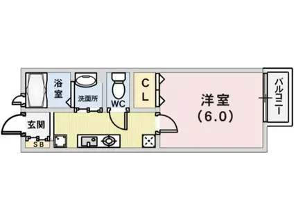 美和ハイツ(1K/2階)の間取り写真