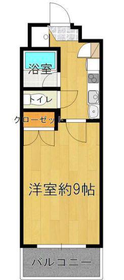 スカラコート麻布十番(1K/8階)の間取り写真
