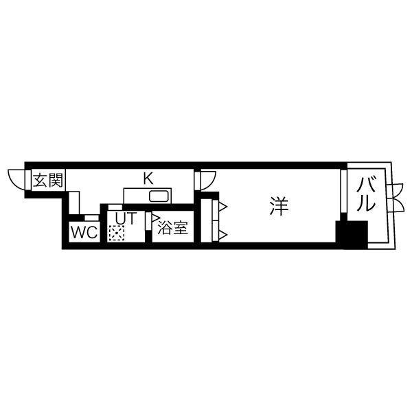 N APARTMENT(1K/5階)の間取り写真