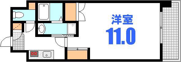 CASA HIROSHIMA-EKIMAE(1K/5階)の間取り写真