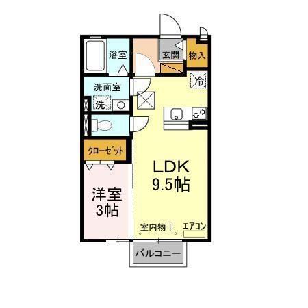 ソレイユ・レバン(1LDK/1階)の間取り写真