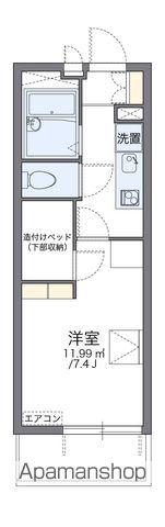 レオパレスリヴェール(1K/1階)の間取り写真