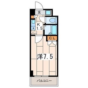 アビターレ海老名(1K/1階)の間取り写真