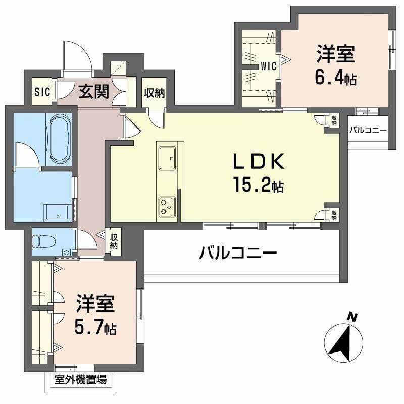 ベル エ ロンプラージュ(2LDK/2階)の間取り写真