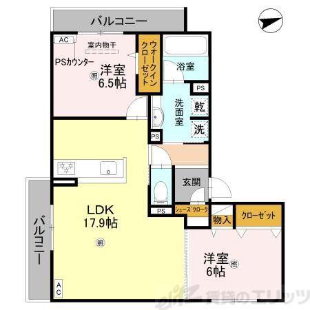 D-RESIDENCE寿(2LDK/2階)の間取り写真