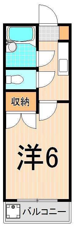 北綾瀬パークハイツ(1K/3階)の間取り写真