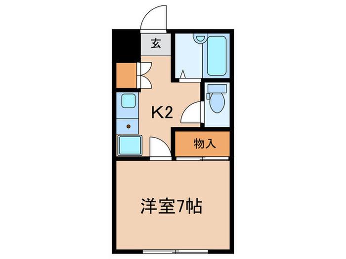 レジデンス松原(1K/1階)の間取り写真
