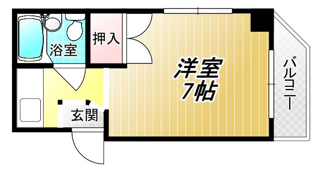三ノ瀬パークハイツ(ワンルーム/3階)の間取り写真