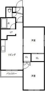 サンライト発寒(2DK/4階)の間取り写真