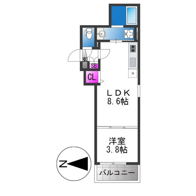 F ASECIA SYLVITE(1LDK/3階)の間取り写真