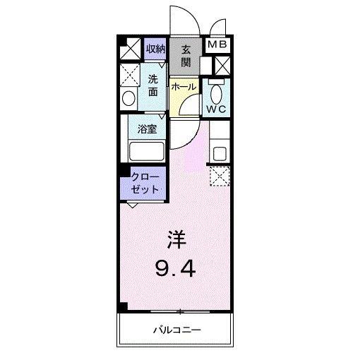 センチュリー21J(ワンルーム/2階)の間取り写真
