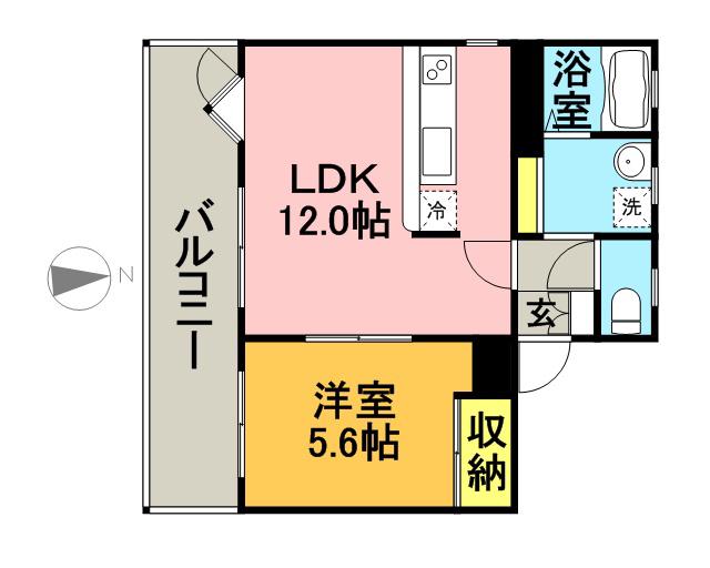 P-STYLE(1LDK/3階)の間取り写真