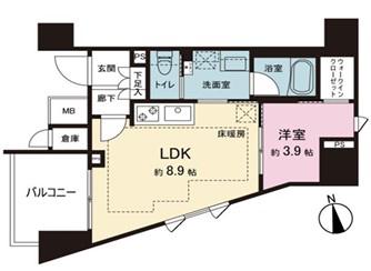 ルジェンテ板橋(1LDK/11階)の間取り写真