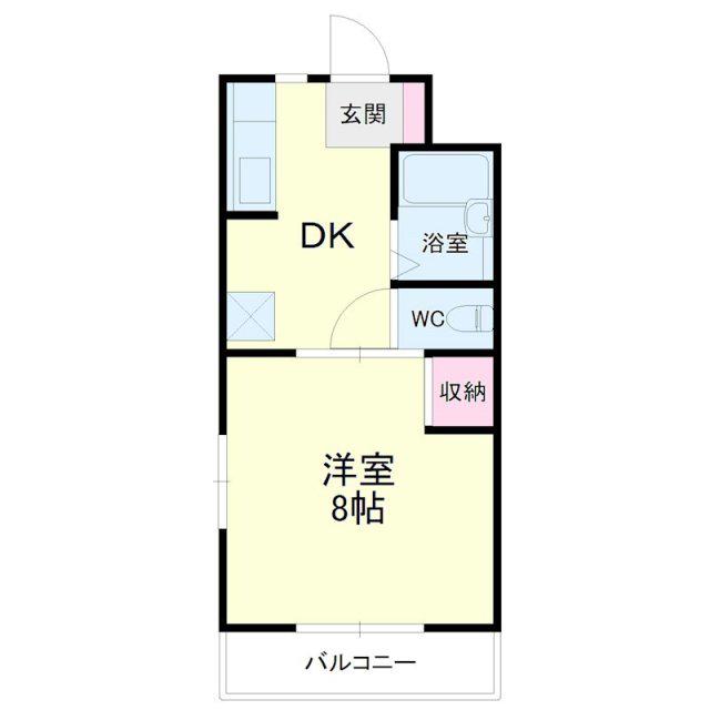 アルタ・ミラ(1DK/2階)の間取り写真
