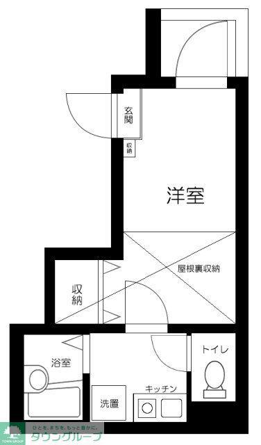 エマノンフラット扇大橋(1K/3階)の間取り写真