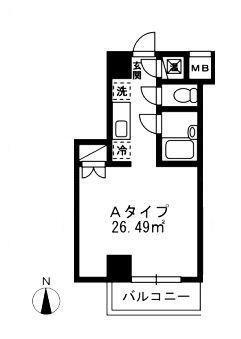 クラブリーシュ(1K/7階)の間取り写真
