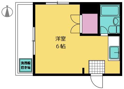 東急目黒線 洗足(1K/2階)の間取り写真