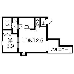 豊ハイツ(1LDK/2階)の間取り写真